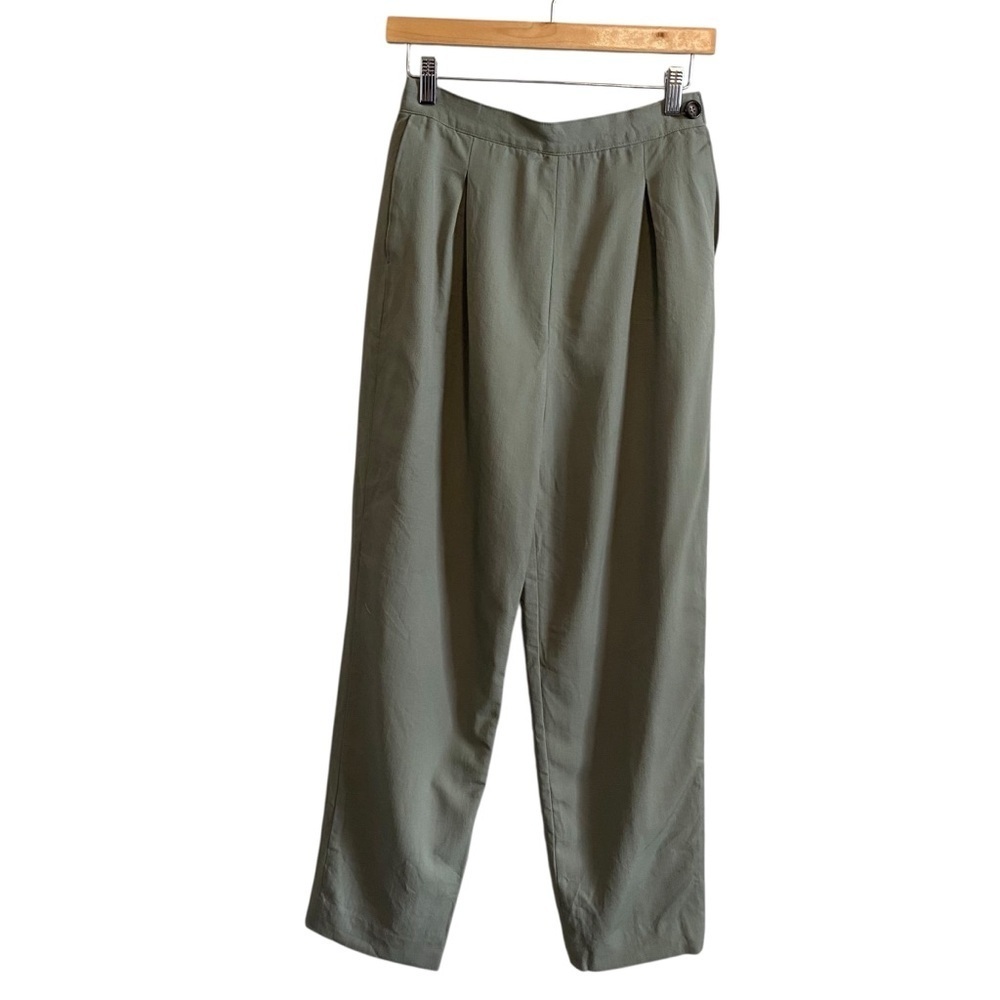 Vintage Miss Pendleton Light Gray 100% Virgin Wool High Rise Tapered Trouser 10